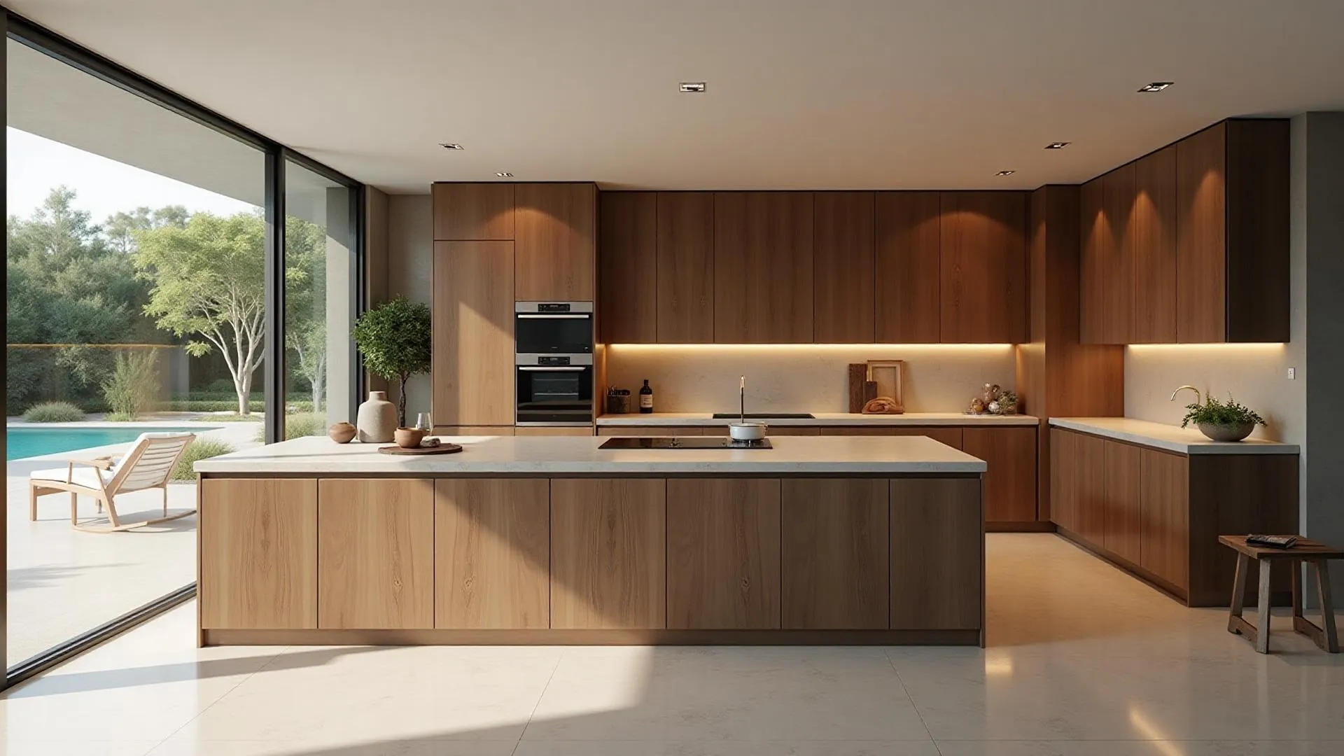 Bucătărie cu vedere către grădină